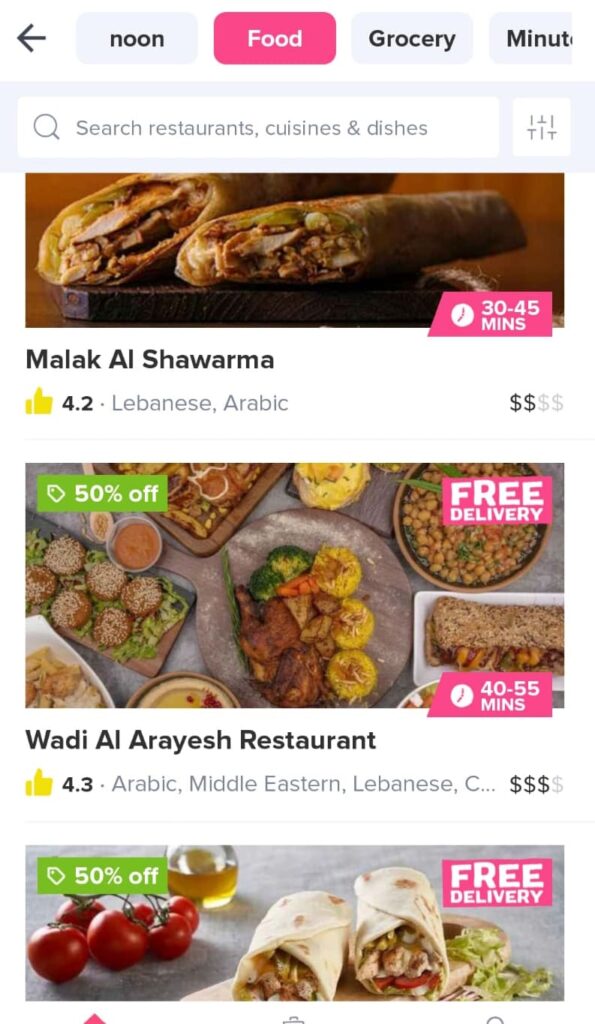 Noon Food Arabian Dishes
